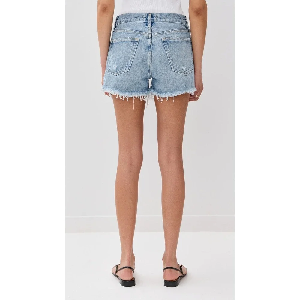 Revolve‎ AGOLDE Parker Vintage Cut Off Denim Shorts Light Wash A026-811 Size 30